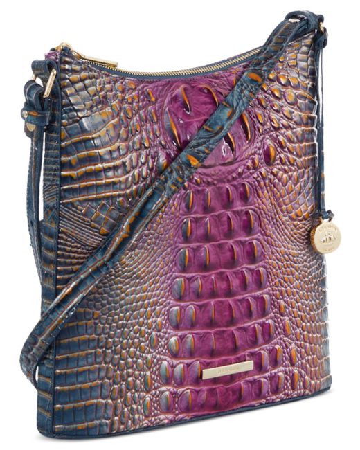 Brahmin Katie Melbourne Embossed Leather Crossbody in Purple Lyst