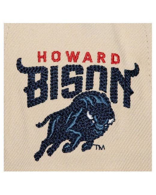 Mitchell & Ness White Howard Bison Chainstitch Hook Logo Snapback Hat for men
