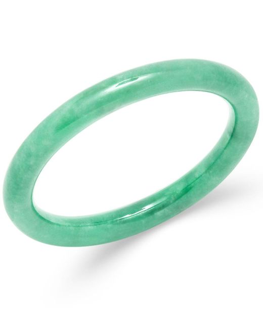 Macy's Metallic Dyed Green Jade Bangle Bracelet