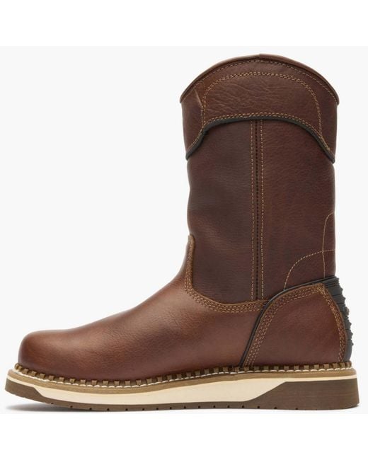 Georgia Boot Brown Amp Lt Wedge Waterproof Pull On Work Boot for men