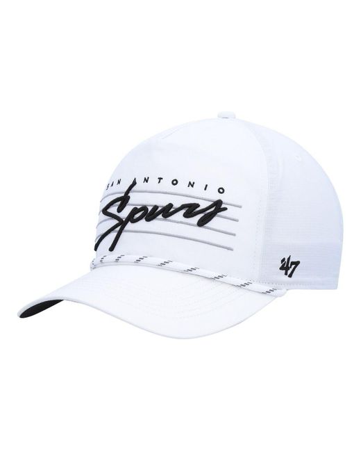 47 Brand White San Antonio Spurs Downburst Hitch Snapback Hat for men