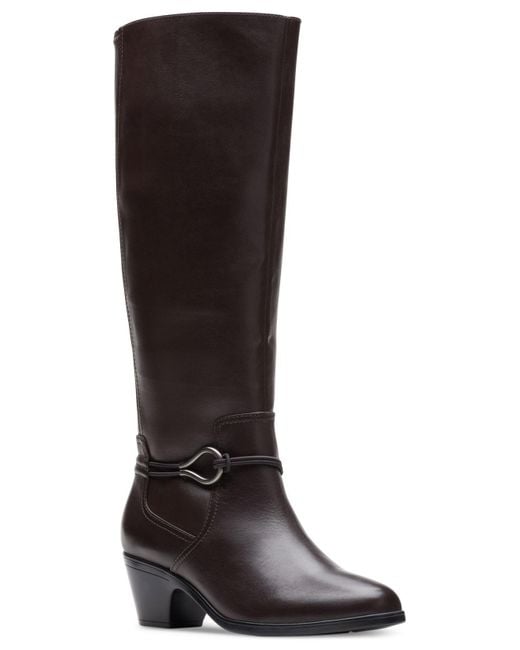 clarks mila sky boots black