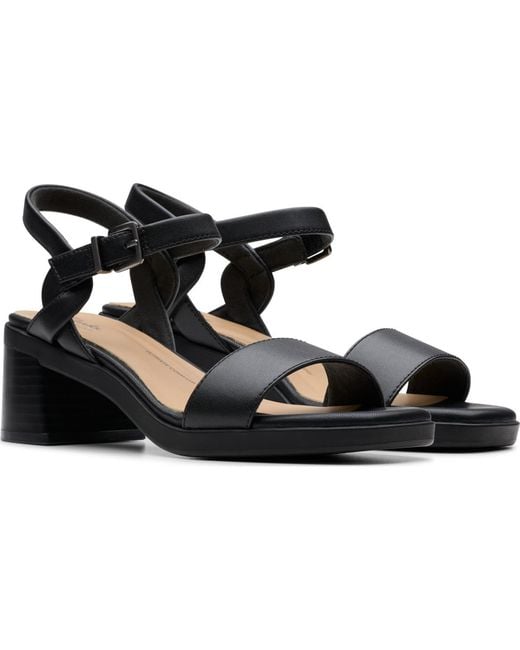Clarks Black Collection Jaylan Ray Square Toe Sandals