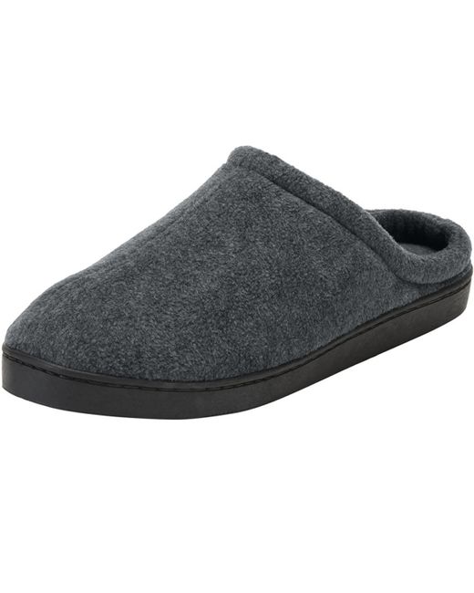 Kingsize Black Big & Tall Fleece Clog Slippers for men