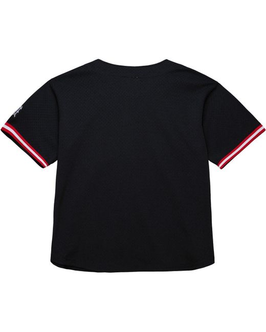 Mitchell & Ness Black Ohio State Buckeyes On The Clock Full-button Fashion Jersey for men