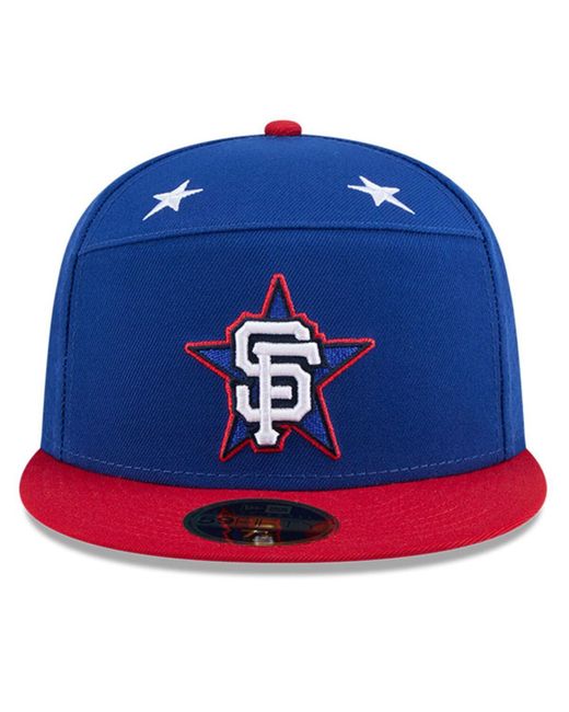 KTZ Blue/red San Francisco Giants 2025 Mlb All-star Game Workout Side Patch 59fifty Fitted Hat for men