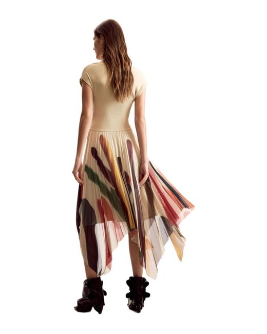 Desigual White Designed Dress