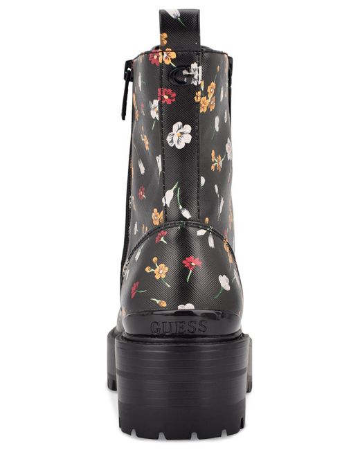 guess black lace up boots