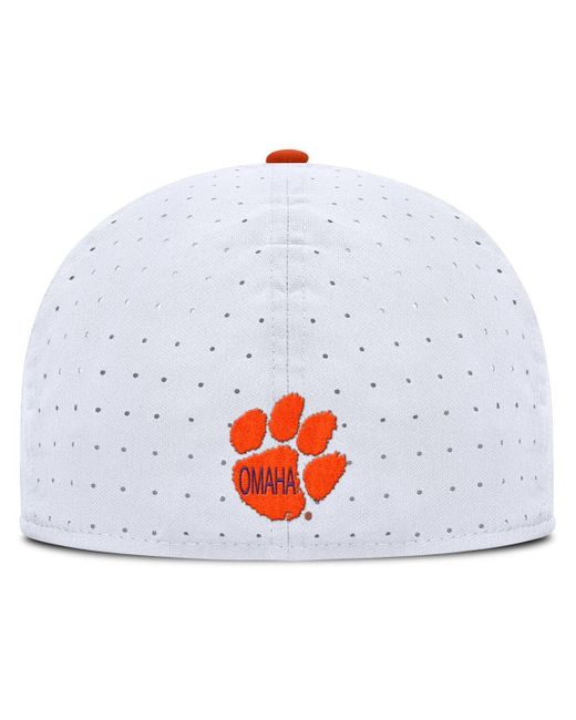 Nike White Clemson Tigers On-field Dugout True Performance Fitted Hat for men