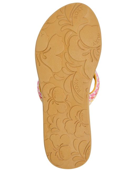Roxy White Porto Iv Slip-on Flat Sandals