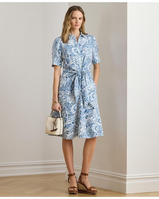 ralph lauren tie front shirt dress Ralph Lauren Women's Tie-Front Linen Shirtdress