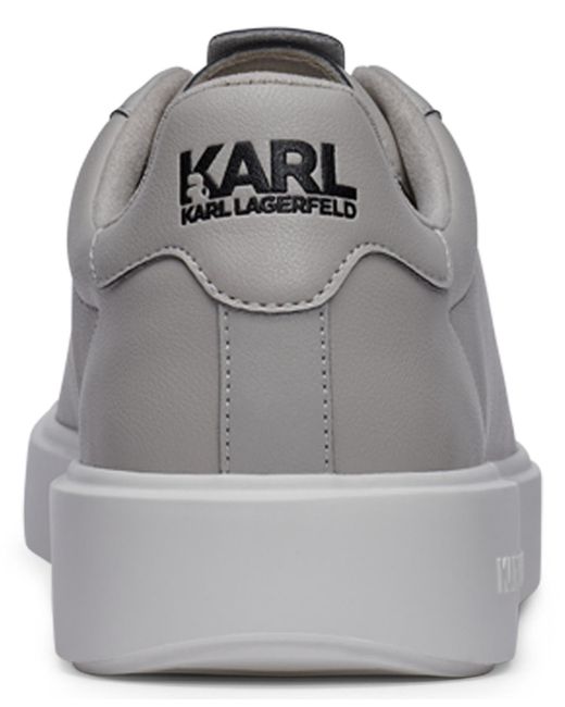 Karl Lagerfeld White Logo Plain Toe Sneakers for men
