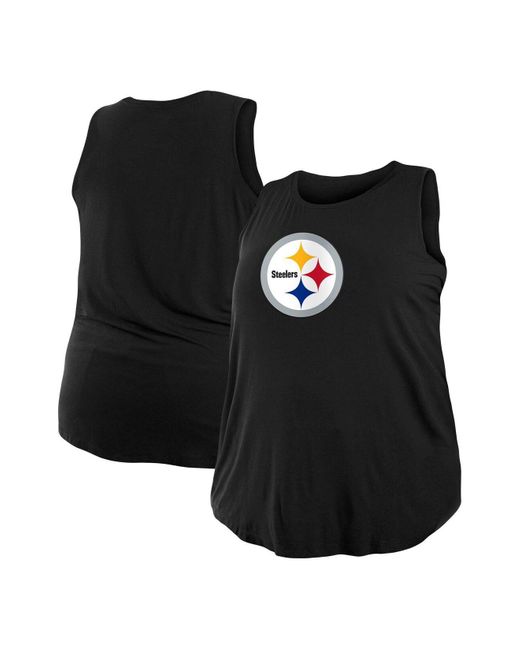 KTZ Synthetic Black Pittsburgh Steelers Plus Size Tank Top Lyst