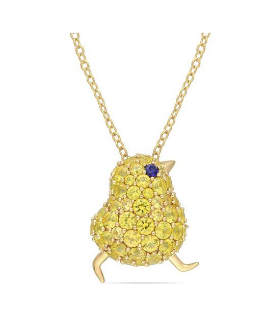 Macy's Yellow Created Blue And Sapphire (3 Ct. T.w.