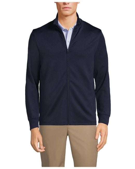 Lands' End Blue Active Performance Full Zip Jacket for men