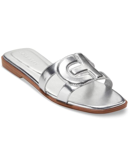 Cole Haan White Chrisee Flat Sandals