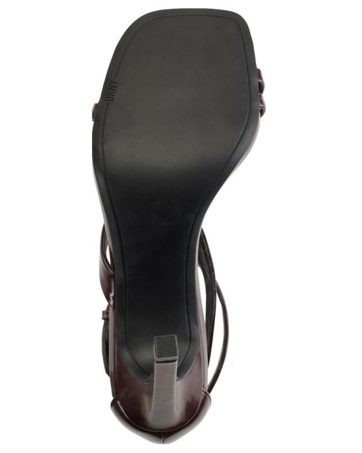 DKNY Metallic Audrey Strappy Stiletto Dress Sandals