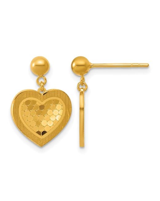Macy's Metallic Heart Dangle Drop Earrings