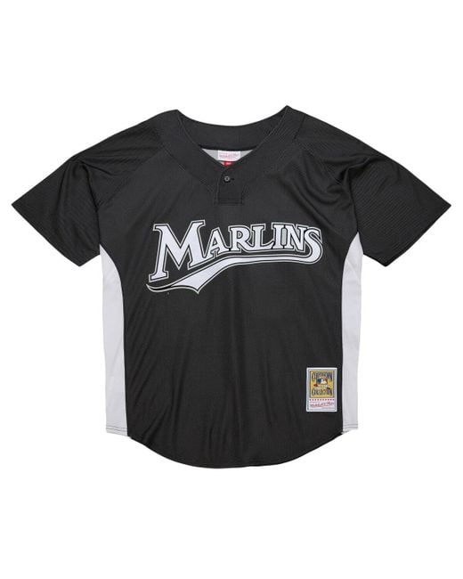 Mitchell & Ness Black Mitchell Ness Dontrelle Willis Florida Marlins Cooperstown Collection 2007 Batting Practice Jersey for men