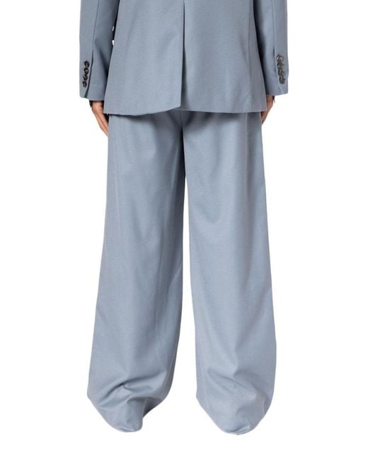 MNML Blue Played Suit Pants for men