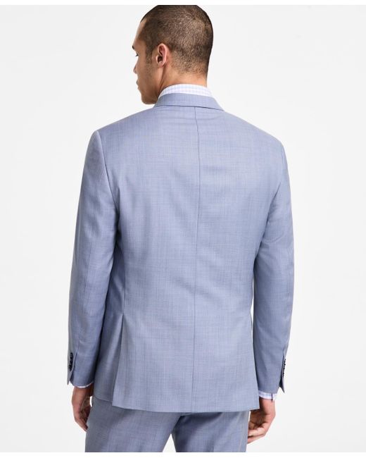 Michael Kors Blue Classic Fit Wool Blend Suit Separates Jacket for men