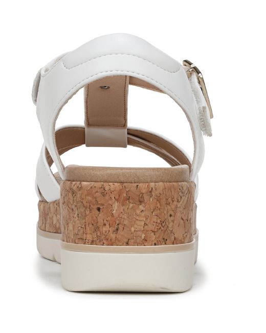 Dr. Scholls Metallic Once Again T-strap Wedge Sandals