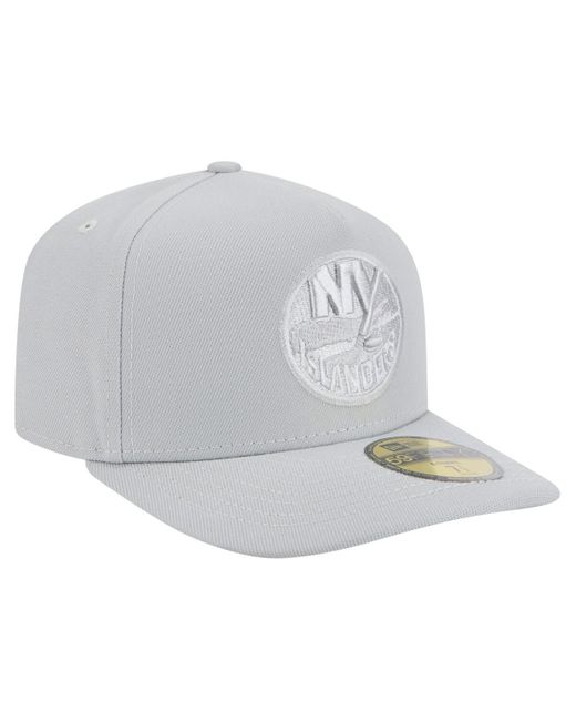 KTZ Gray New York Islanders Color Pack A-frame 59fifty Fitted Hat for men