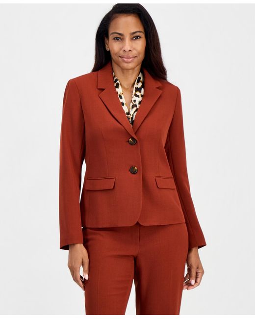Kasper Tailored Two-button Flap-pocket Blazer