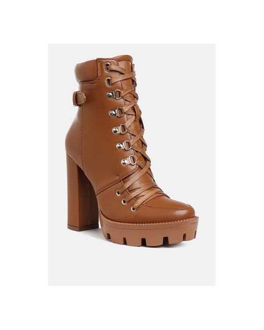 LONDON RAG Brown Willow Combat Boot
