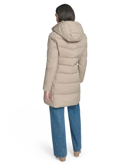 Calvin Klein Natural Collar Hooded Puffer Coat