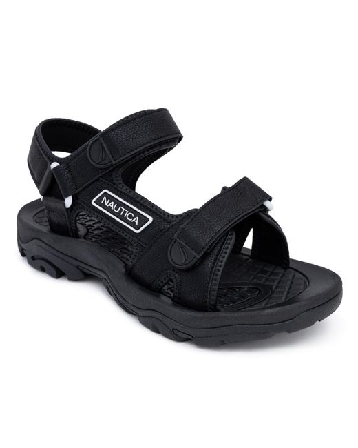 Nautica Black Bulty Round Toe Strappy Sandals for men