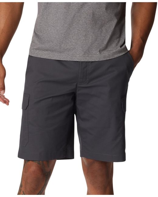 Columbia Gray Rapid Rivers Comfort Stretch Cargo Shorts for men