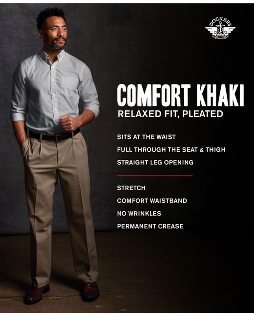 men's dockers pleated cuffed pants