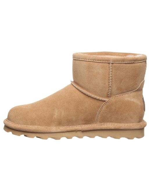 BEARPAW Natural Alyssa Solid Pull-on Ankle Boots