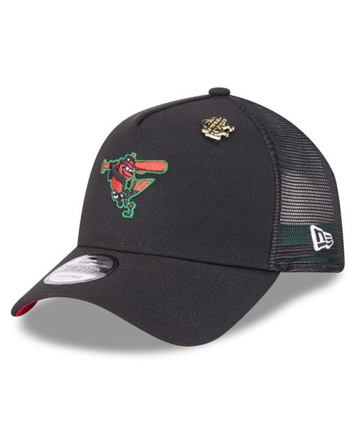 KTZ Gray Baltimore Orioles 2025 Big League Chew A-frame 9forty Adjustable Trucker Hat for men