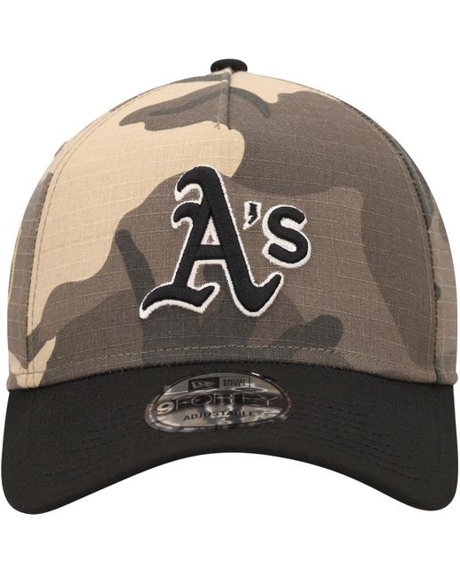 KTZ Black Oakland Athletics Crown A-frame 9forty Adjustable Hat for men