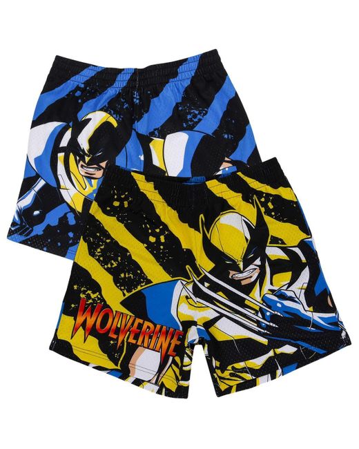 Lids Blue Wolverine Comic Big Print Mesh Shorts for men