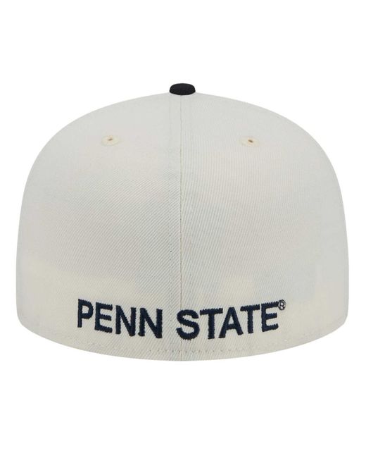 KTZ Metallic Penn State Nittany Lions Chrome 59fifty Fitted Hat for men