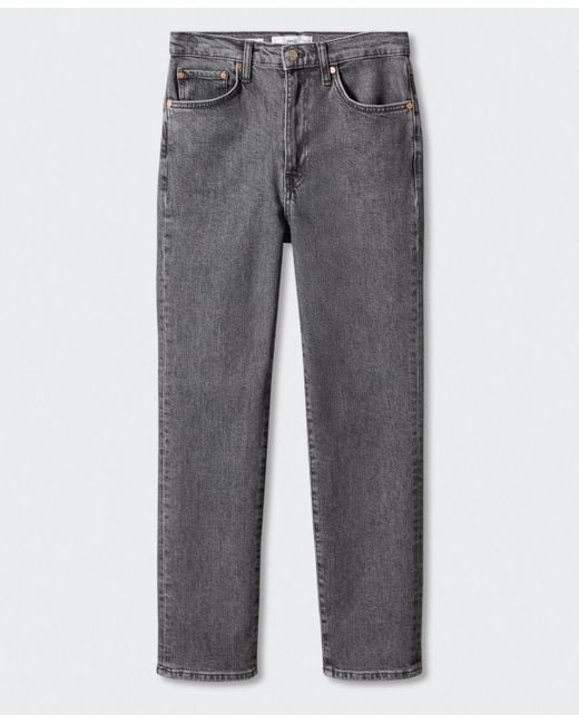 Mango Gray Slim Cropped Jeans