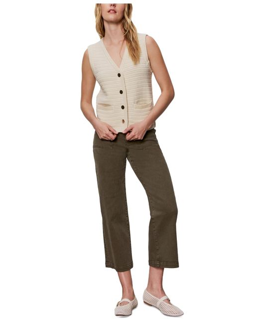 Sanctuary Natural Textured Button-front Sweater Vest