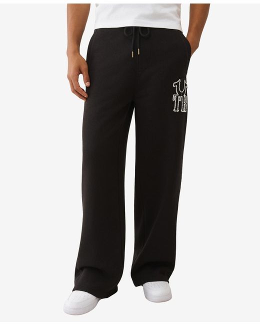 True Religion Black Loose-fit Pull-on Sweatpants for men