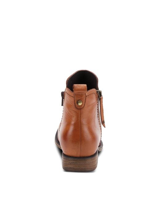 Spring Step Brown Oziel Leather Bootie