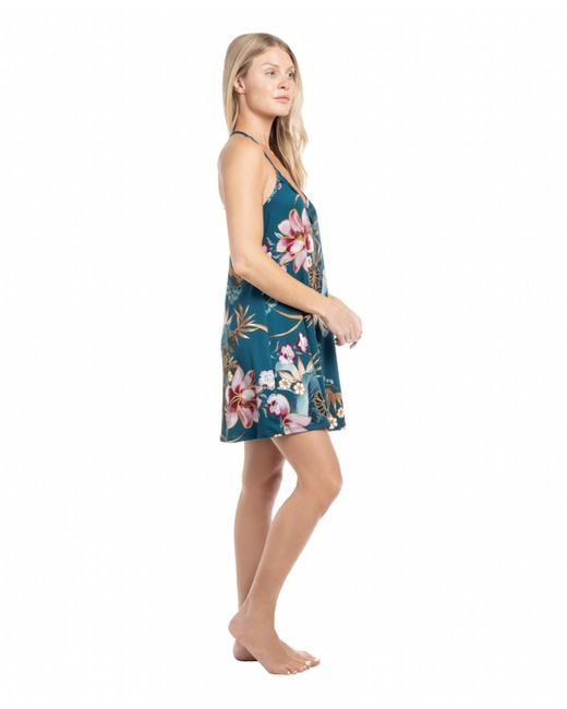 Linea Donatella Blue Scoop Neck Chemise