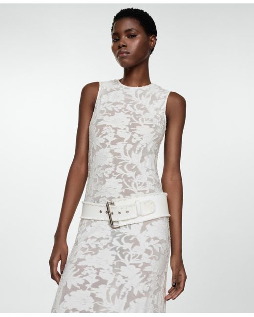 Mango white lace dress outlet