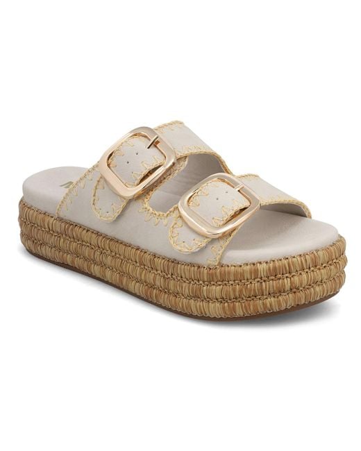 MIA White Mieko Flatform Slip-on Slide Sandals