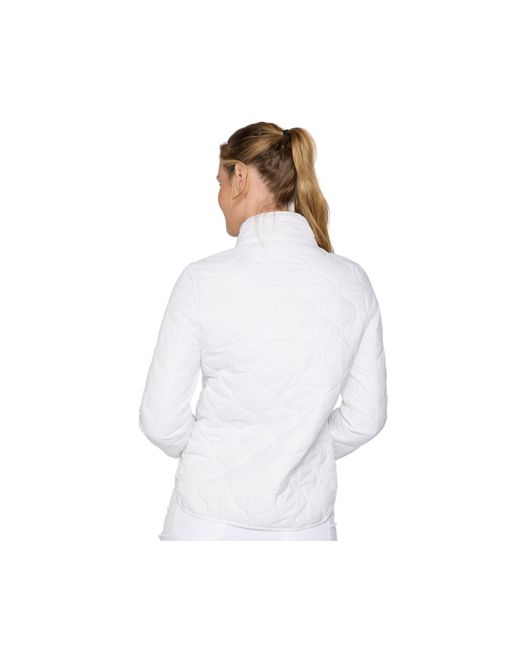 G Lifestyle Clothing White G Lifestyle Double Zip Padded Jacket