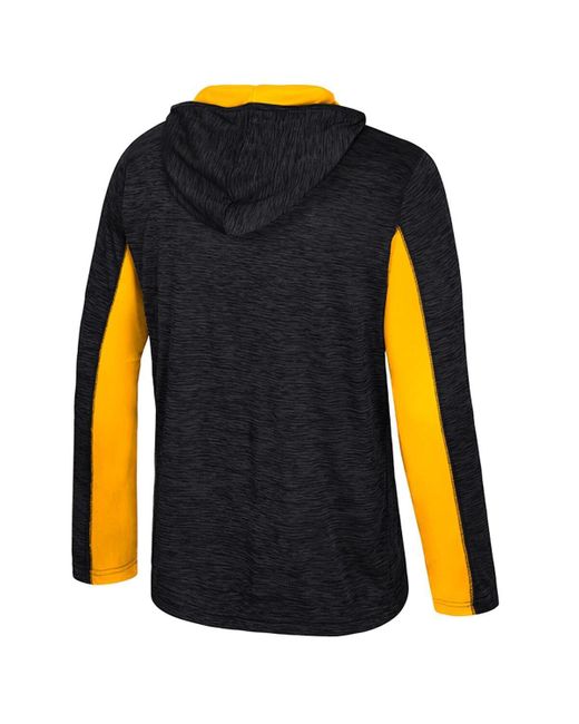 Colosseum Athletics Blue Wyoming Cowboys Always Sunny Quarter-zip Hoodie for men