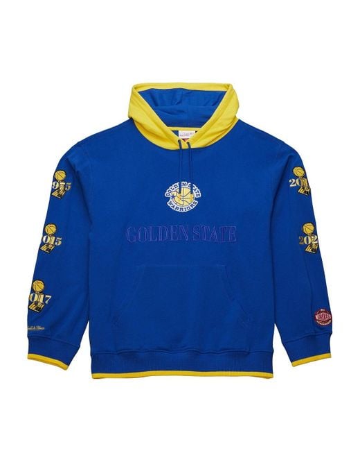 Mitchell & Ness Blue Golden State Warriors Hardwood Classics Team Og 3.0 Pullover Hoodie for men