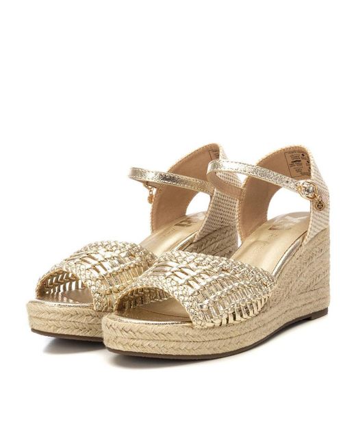 Xti Natural Raffia Wedge Sandals By
