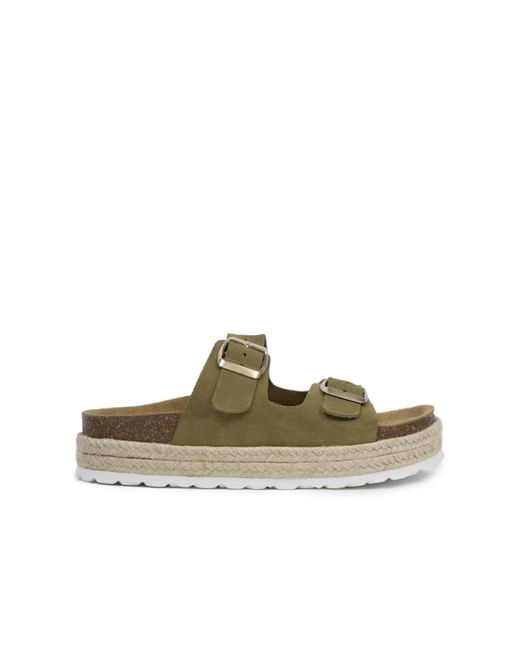 Celtic & Co. Green Double Buckle Sandal